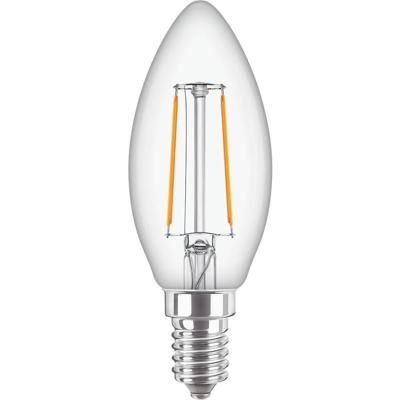 Philips LED kaars E14 2-25W 2700K filament helder - LED3713