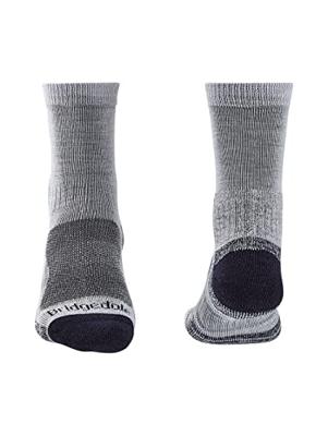 Bridgedale Lightweight Merino Performance 3/4 Crew Heren Wandelsok Silver/Navy L