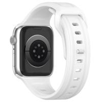 By Qubix - Square siliconen band - Wit - Compatible met Apple Watch 38mm / 40mm / 41mm / 42mm - Compatible Apple watch bandjes - thumbnail