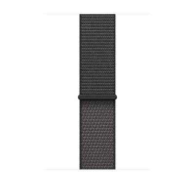 Apple Watch Band - Geweven sportbandje - 46 mm - Donkergrijs - Eén maat voor de meeste polsen