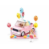 Sluban Qmini roze cabriolet : 245 stuks (m38-b1086) - thumbnail