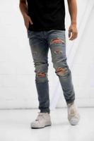 My Brand Red Ripped Biker Jeans Heren - Maat 29 - Kleur: RoodBlauw | Soccerfanshop - thumbnail