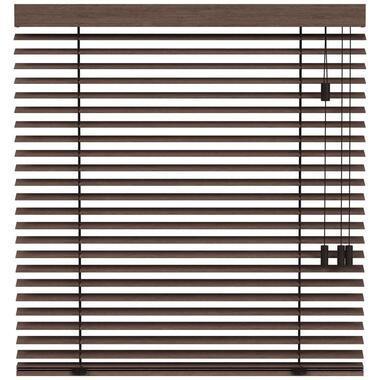 Fenstr houten jaloezie Oslo 50mm - donker bruin (30402)
