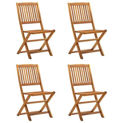 Tuinstoelen inklapbaar 4 st massief acaciahout
