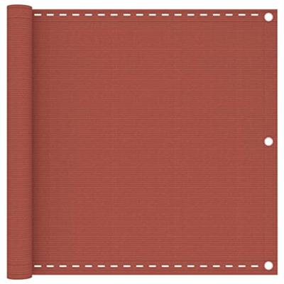 VidaXL Balkonscherm 90x500 cm hdpe terracottakleurig