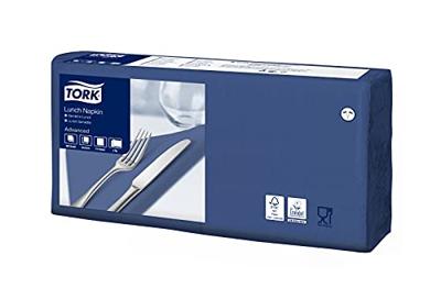 Lunchservet tork advanced vierdevouw donkerblauw