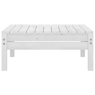 3-delige Loungeset massief grenenhout wit