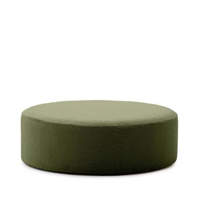 Kave Home Poef 'Kaeli' Bouclé, 120cm, kleur Donkergroen