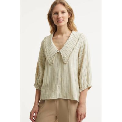 Soaked In Luxury gestreepte top Jules ecru/zwart Soaked In Luxury gestreepte top Jules ecru/zwart