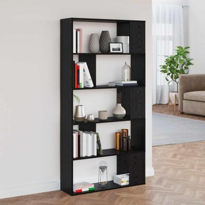 Boekenkast Zwart Eiken 80 x 24 x 159 cm Bewerkt hout