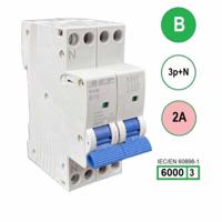 SEP krachtstroom installatieautomaat 2A INS36-3NB02 inst. 3p+n B2 6kA (36mm) 3101643002 - thumbnail