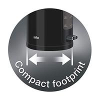 Braun WK3000BK PurEase Waterkoker 2200W 1L Zwart - thumbnail