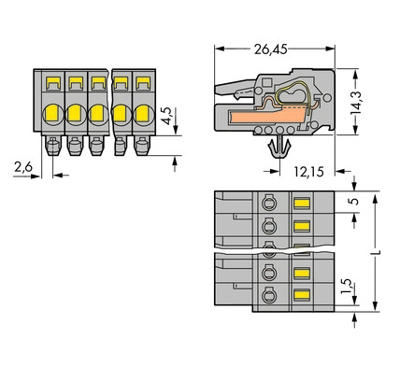 WAGO 231-117/008-000 Female behuizing (kabel) 231 Totaal aantal polen: 17 Rastermaat: 5 mm Inhoud: 25 stuk(s) WAGO 231-117/008-000 Female behuizing (kabel) 231 Totaal aantal polen: 17 Rastermaat: 5 mm Inhoud: 25 stuk(s)