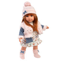 Peuterpop Nicole met feeënjurkje en denimlook - 35 cm - thumbnail