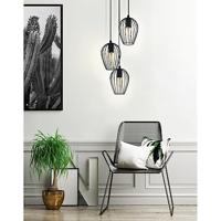 Eglo Vintage hanglampNewtown Disk 3-lichts 38cm zwart - 49479 - thumbnail