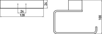 Emco Loft toiletrolhouder zonder klep chroom 050000101 Emco Loft toiletrolhouder zonder klep chroom 050000101