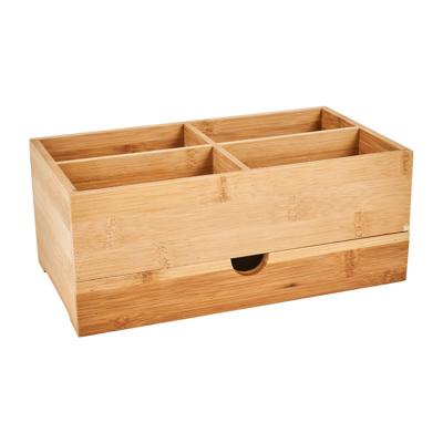Opberger met lade bamboe - 27x15x11 cm Opberger met lade bamboe - 27x15x11 cm