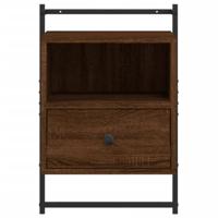 Nachtkastjes 2 st wandgemonteerd 40x30x61 cm hout bruineiken - thumbnail