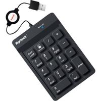 Keysonic ACK-118BK Numeriek toetsenbord USB Flexibel, Kabelinvoer, Stofdicht, Spatwaterdicht Zwart - thumbnail