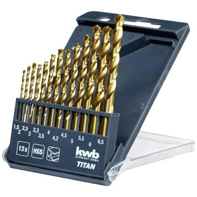 kwb 429844 HSS Metaal-spiraalboorset 13-delig 2 mm, 2.5 mm, 3 mm, 3.2 mm, 3.5 mm, 4 mm, 4.5 mm, 4.8 mm, 5 mm, 5.5 mm, 6 mm, 6.5 mm DIN 338 Cilinderschacht 13 kwb 429844 HSS Metaal-spiraalboorset 13-delig 2 mm, 2.5 mm, 3 mm, 3.2 mm, 3.5 mm, 4 mm, 4.5 mm, 4.8 mm, 5 mm, 5.5 mm, 6 mm, 6.5 mm DIN 338 Cilinderschacht 13