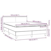 Boxspring met matras fluweel roze 140x220 cm - thumbnail
