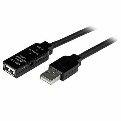 Verlengkabel USB Startech USB2AAEXT20M 20 m Zwart Verlengkabel USB Startech USB2AAEXT20M 20 m Zwart