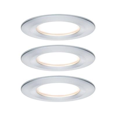 Paulmann Nova Inbouwlamp voor badkamer Set van 3 stuks LED LED 18 W IP44 Aluminium (gedraaid)