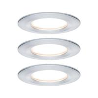 Paulmann Nova Inbouwlamp voor badkamer Set van 3 stuks LED LED 18 W IP44 Aluminium (gedraaid) - thumbnail