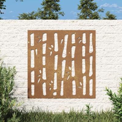 VidaXL Wanddecoratie tuin bamboe-ontwerp 55x55 cm cortenstaal VidaXL Wanddecoratie tuin bamboe-ontwerp 55x55 cm cortenstaal