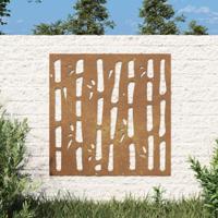 VidaXL Wanddecoratie tuin bamboe-ontwerp 55x55 cm cortenstaal - thumbnail