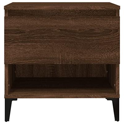 Bijzettafels 2 st 50x46x50 cm bewerkt hout bruin eikenkleur