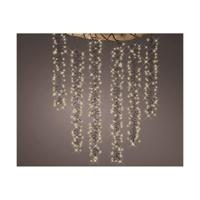 Lumineo Kerstverlichting Led Cascade zwart 200cm 480led Warm wit - thumbnail