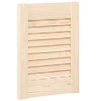 VidaXL Kastdeuren met lamellen 2 st 39,5x29,5 cm massief grenenhout - thumbnail