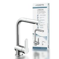 Keukenmengkraan Schutte London Hoge Draaibare en Uittrekbare Uitloop Chroom Schütte - thumbnail