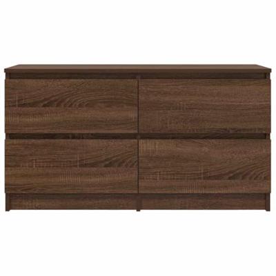 Tv-meubel 100x35x54 cm bewerkt hout bruin eikenkleur
