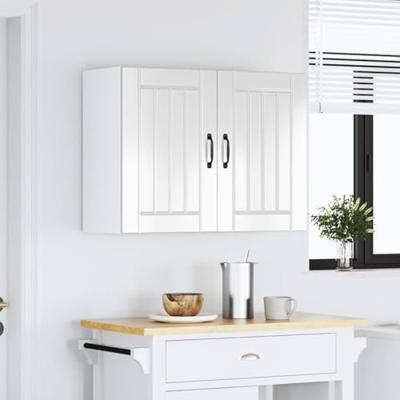 Keukenwandkast Lucca bewerkt hout hoogglans wit Keukenwandkast Lucca bewerkt hout hoogglans wit