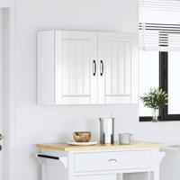 Keukenwandkast Lucca bewerkt hout hoogglans wit - thumbnail