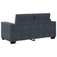 Loveseat bank 120 cm fluweel donkergrijs - thumbnail