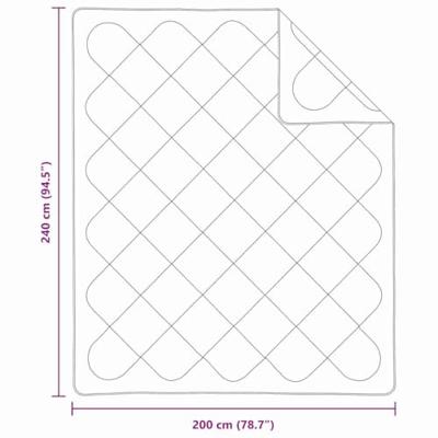 VidaXL Zomer dekbed wit 220 x 135 x 3 cm polyester