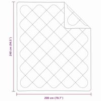 VidaXL Winter dekbed wit 240 x 222 x 5 cm polyester - thumbnail
