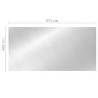 Zwembadhoes 975x488 cm PE zilverkleurig - thumbnail