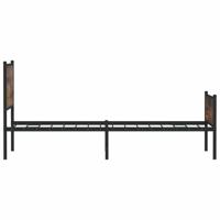 Bedframe zonder matras metaal gerookt eikenkleurig 107x203 cm - thumbnail
