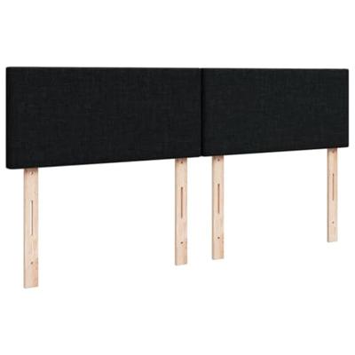 Boxspring met matras stof zwart 140x200 cm