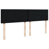 Boxspring met matras stof zwart 140x200 cm - thumbnail