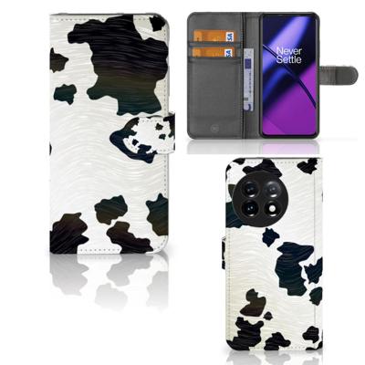 OnePlus 11 | Telefoonhoesje | Met pasjeshouder | Koeienvlekken