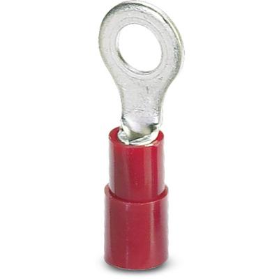 Phoenix Contact 3240220 Ringkabelschoen Dwarsdoorsnede (max.): 10 mm² Schachtdiameter: 6.5 mm Deels geïsoleerd Rood 50 stuk(s)