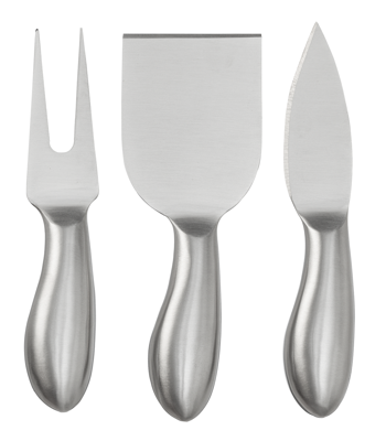 HEMA Kaasmessen - 12 X 18 - RVS - 3 Stuks (zilvergrijs)