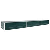 Plantenbak verhoogd 480x80x45 cm gegalvaniseerd staal groen - thumbnail