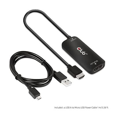 Club 3D HDMI + Micro USB naar DisplayPort Active Adapter - thumbnail
