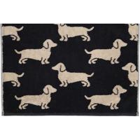 Cawö Cawo We love Dogs gemustert 6246 Badlaken 80x150 schwarz/beige - thumbnail